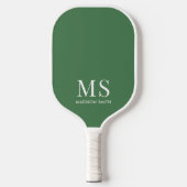 Esthetisch groen geruit monogram pickleball paddle (Voorkant)