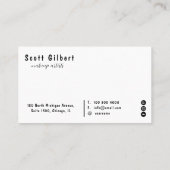 Esthetisch Handgeschreven Script Typografie Marmer Visitekaartje (Achterkant)