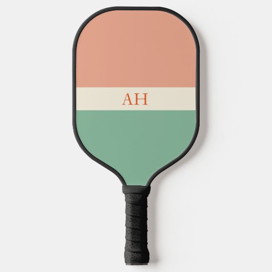 Esthetisch helder kleurrijk geruit retromonogram pickleball paddle (Voorkant)