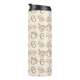 Esthetisch Herfst Doodle Patroon Thermisch Tumbler Thermosbeker