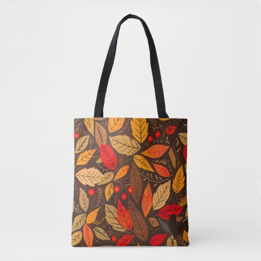 Esthetisch herfstbladpatroon tote bag (Voorkant)