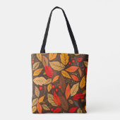 Esthetisch herfstbladpatroon tote bag (Achterkant)