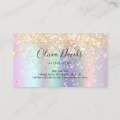 Esthetisch Holo Gold Glitter Huidverzorgingssalon Visitekaartje (Achterkant)