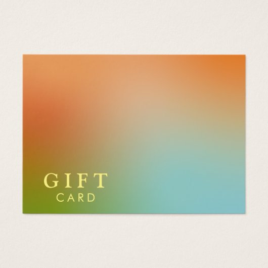 Esthetisch Holografisch Gradiënt Certificaat Gift Visitekaartje (Voorkant)