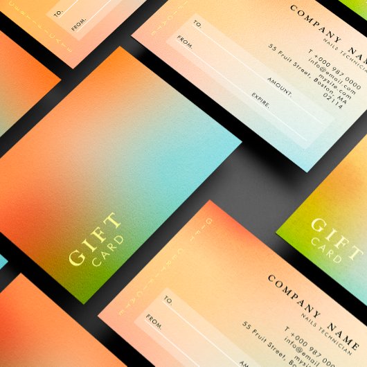 Esthetisch Holografisch Gradiënt Certificaat Gift Visitekaartje