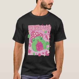 esthetisch Kawaii Cute Frog paddenstoel T-shirt
