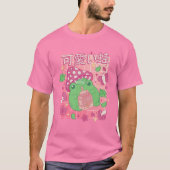 esthetisch Kawaii Cute Frog paddenstoel T-shirt (Voorkant)