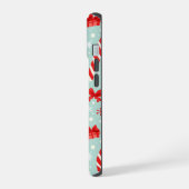Esthetisch Kerstpatroon Snoepgoed iPhone 15 Case (Linkerkant)