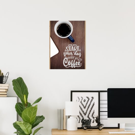 Esthetisch koffie Poster (Thuiskantoor)