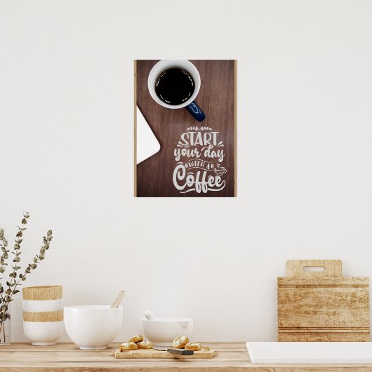 Esthetisch koffie Poster (Keuken)