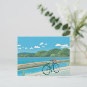 Esthetisch landschap blauw natuur eiland briefkaart (Staand voorkant)