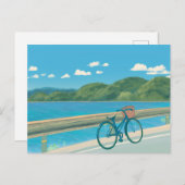 Esthetisch landschap blauw natuur eiland briefkaart (Voorkant / Achterkant)