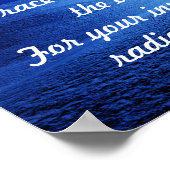 Esthetisch landschap Donkerblauw motivatie Poster (Hoek)