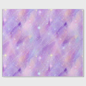Esthetisch lavendel iriserend glitterpatroon cadeaupapier (Vlak)