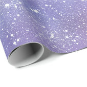 Esthetisch lavendel iriserend glitterpatroon cadeaupapier (Rol Hoek)