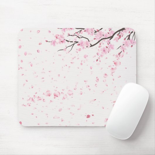 Esthetisch lentebloempatroon bureauaccessoire muismat (Met muis)
