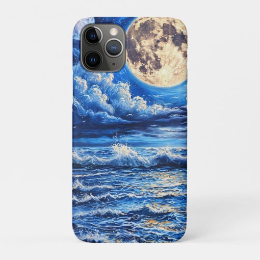 Esthetisch Maanaanbod voor de Ruimte, Blauwe Galax Case-Mate iPhone Case (Achterkant)