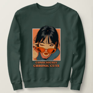Esthetisch meisje grafische sweatshirt