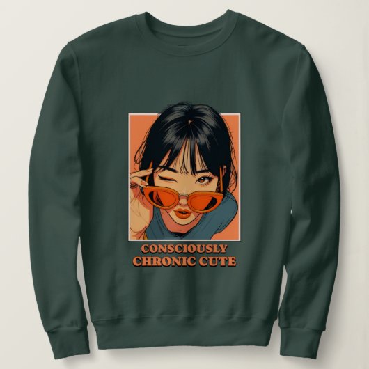 Esthetisch meisje grafische sweatshirt (Design voorkant)