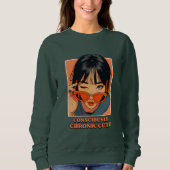 Esthetisch meisje grafische sweatshirt (Voorkant)