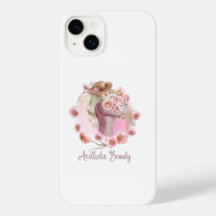 Esthetisch Meisje iPhone 14 Hoesje | Zwart & Wit M