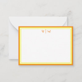 Esthetisch Minimalist met Randen & Monogram Notitiekaartje