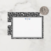 Esthetisch minimalistisch met Borders & Monogram Z Notitiekaartje (Voorkant / Achterkant in situ)