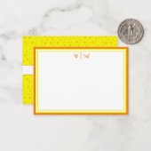 Esthetisch minimalistisch met grenzen & monogram notitiekaartje (Voorkant / Achterkant in situ)