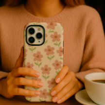 Esthetisch minimalistisch pastelbloempatroon