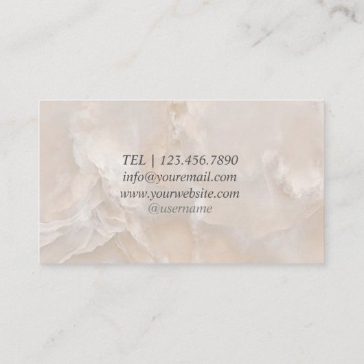  esthetisch minimalistisch visitekaartje (Achterkant)