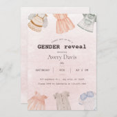 Esthetisch neutraal geslacht onthullen Baby shower Kaart (Voorkant / Achterkant)