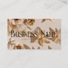 Esthetisch Neutraal Golden Floral Visitekaartje