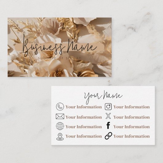 Esthetisch Neutraal Golden Visitekaartje (Voorkant / Achterkant)