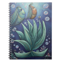 Esthetisch onderwaterfantasie vis Spiraal Notebook