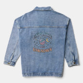 esthetisch ontwerp van kosmische typografie denim jacket (Achterkant)