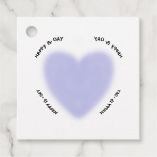 Esthetisch Paars Hart Gelukkige Verjaardag Ontwerp Bedankjes Labels
