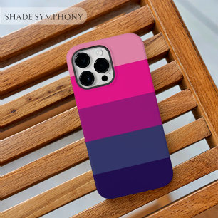 Esthetisch Paarse Palette Stripe Color Block thema Case-Mate iPhone 14 Pro Max Hoesje