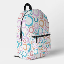 Esthetisch Pastel Cirkels Patroon Abstracte Bubbel Bedrukte Rugzak