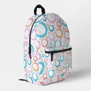 Esthetisch Pastel Cirkels Patroon Abstracte Bubbel Bedrukte Rugzak