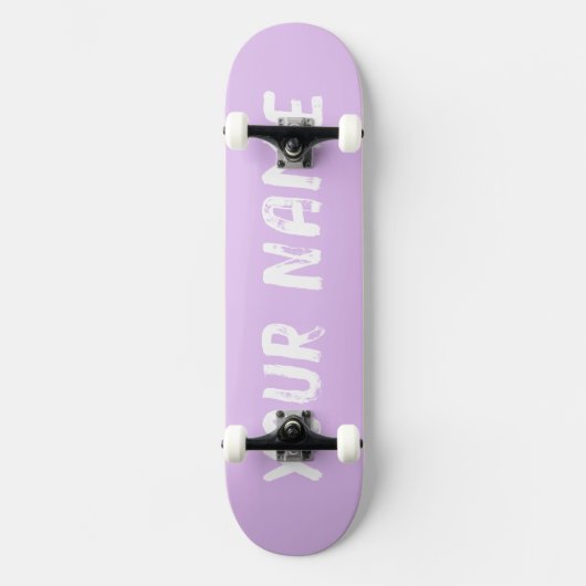 Esthetisch Pastel Paars Persoonlijk Skateboard (Voorkant)