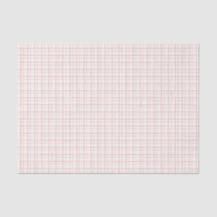 Esthetisch Pastel Wobbly Grid Check Ballet Roze Tissuepapier