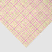 Esthetisch Pastel Wobbly Grid Check Zonnegoudgeel Tissuepapier (Detail)