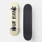 Esthetisch Pastelgeel Persoonlijk Skateboard (Voorkant)