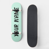 Esthetisch Pastelgroen Persoonlijk Skateboard (Voorkant)