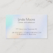 Esthetisch pastelhologram Premium Visitekaartje (Achterkant)