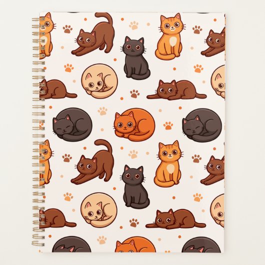 Esthetisch Patroon van Mooie Katten Speelse Kitten Planner (Voorkant)