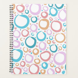 Esthetisch patroon van pastelkleurige cirkels Abst Planner
