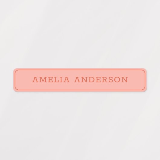 esthetisch perzik roze waterdicht naamlabel labels (Design 1)