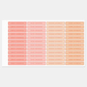  esthetisch perzik roze waterdicht naamlabel labels (Vel)