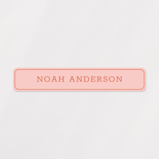  esthetisch perzik roze waterdicht naamlabel labels (Design 2)